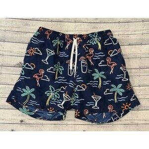 Chubbies The Neon Lights Classic Swim Trunks Sz L Large Shorts Lined 5.5” Inseam